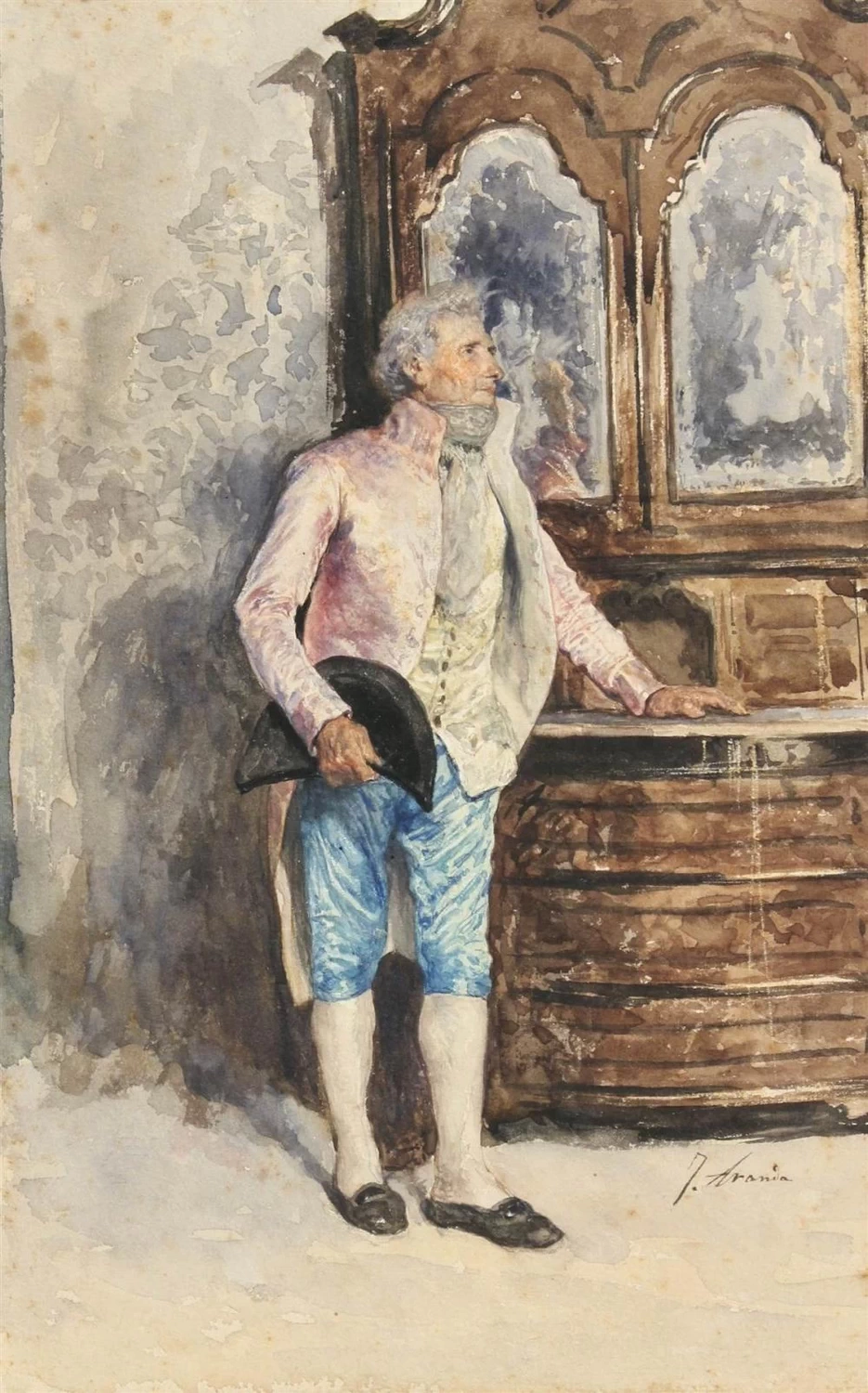 Interno con figura